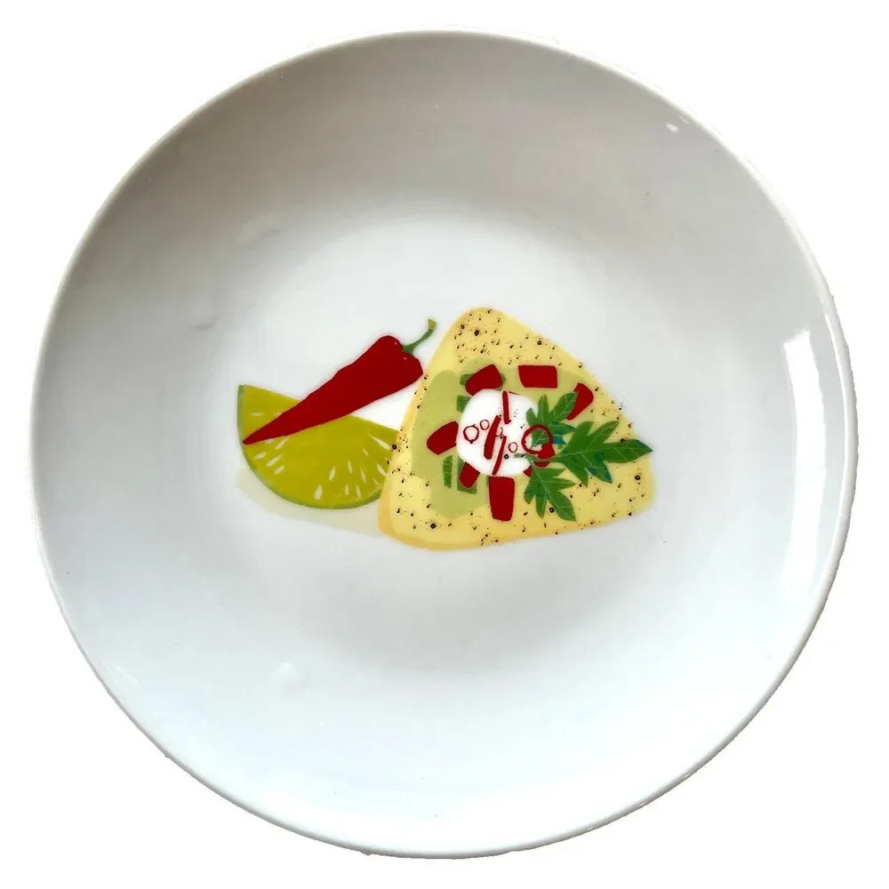 Crate & Barrel Global Bites Appetizer Plates Set of 6 – 6.75